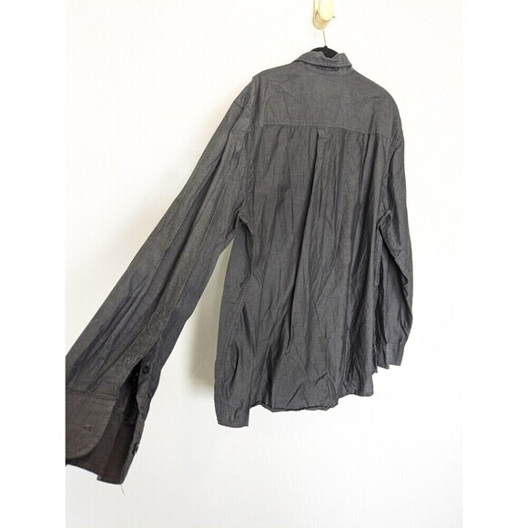Foundry Shirt Mens Size 2XLT Tall Gray Button Down Long Sleeve Casual Career Top - Picture 5 of 9